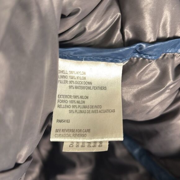 Calvin Klein Gray Duck Down Filled Packable Puffer Full Zip Jacket  Size Large - Picture 9 of 10